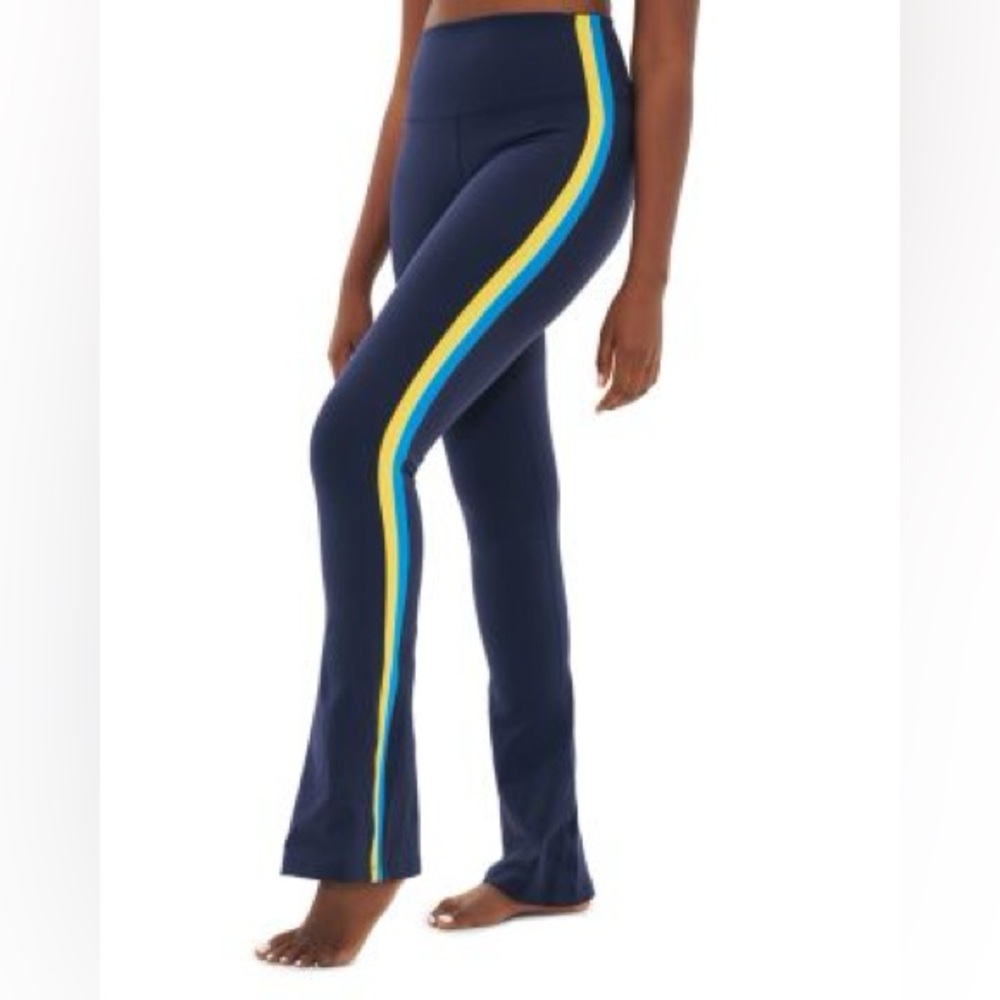 Raquel high waisted tuxedo stripe flare pants